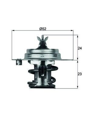 Great value for money - MAHLE ORIGINAL Engine thermostat TX 7 88D S