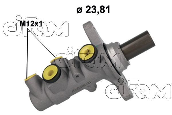 Brake master cylinder CIFAM D1: 23,81 mm, Aluminium - 202-1212