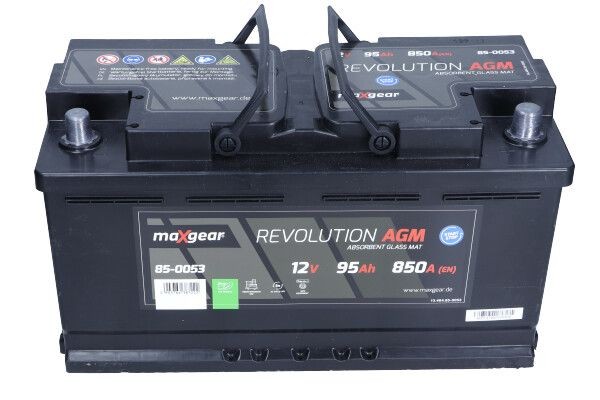 MAXGEAR 85-0053 Batterie 12V 95Ah 850A B13 AGM-Batterie, Pluspol rechts