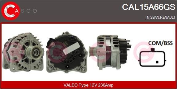 CASCO CAL15A66GS Generator Renault Master III Minibus 2.3 dCi 180 FWD 179 hp Diesel 2021 price