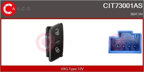 Volkswagen SHARAN Switch, door lock system CASCO CIT73001AS cheap