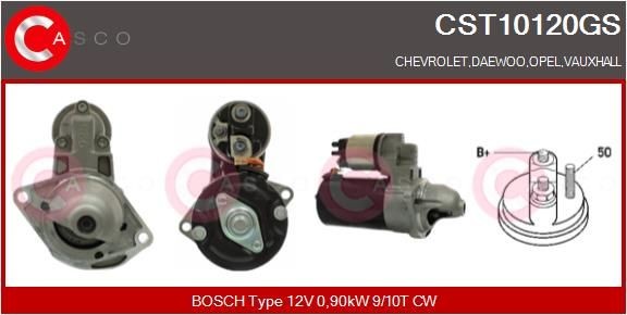 Opel ASTRA Starter motors 18283424 CASCO CST10120GS online buy