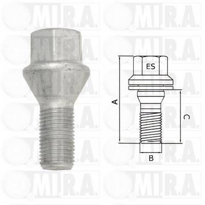 MI.R.A. Wheel bolt and wheel nuts FIAT DOBLO Platform/Chassis (263) new 29/1677
