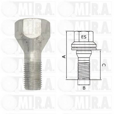 MI.R.A. 29/1698 Wheel bolt and wheel nuts Fiat Ducato Panorama 290