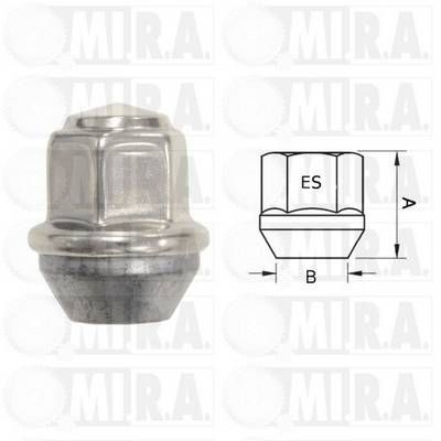 MI.R.A. 29/1745 Wheel bolt and wheel nuts FORD RANGER 2004 in original quality