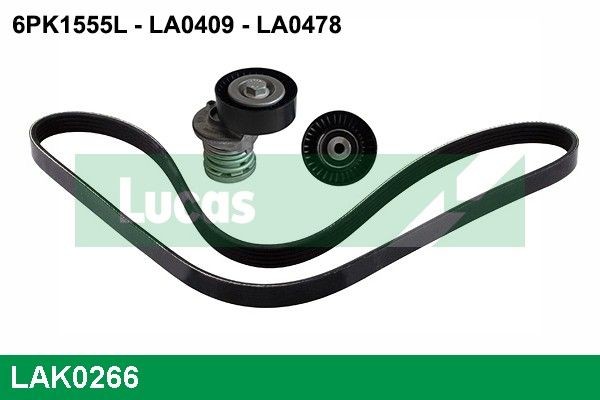 LUCAS LAK0266 V-Ribbed Belt Set 04L903023A