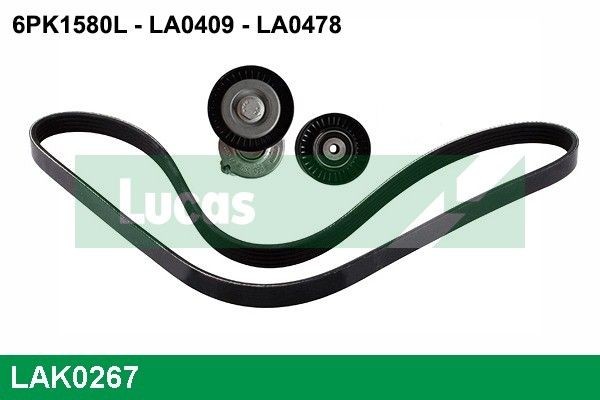 LUCAS LAK0267 V-Ribbed Belt Set 04L 903 023 A