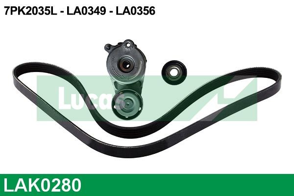 LUCAS LAK0280 Repair Kit, wheel brake cylinder 444961