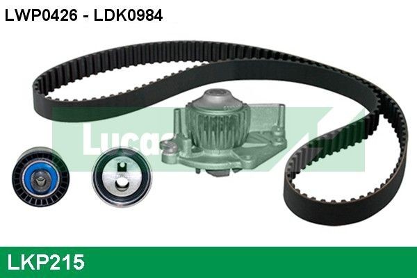 LUCAS with water pump, Number of Teeth: 136, Width: 25,4 mm Width: 25,4mm Timing belt and water pump LKP215 buy
