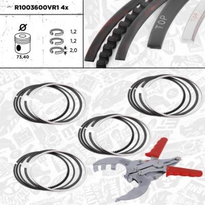 ET ENGINETEAM R1003600VR1 Piston Ring Kit CHEVROLET experience and price