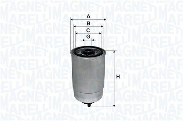 MAGNETI MARELLI 152071758006 Fuel filter with filter heating, Diesel