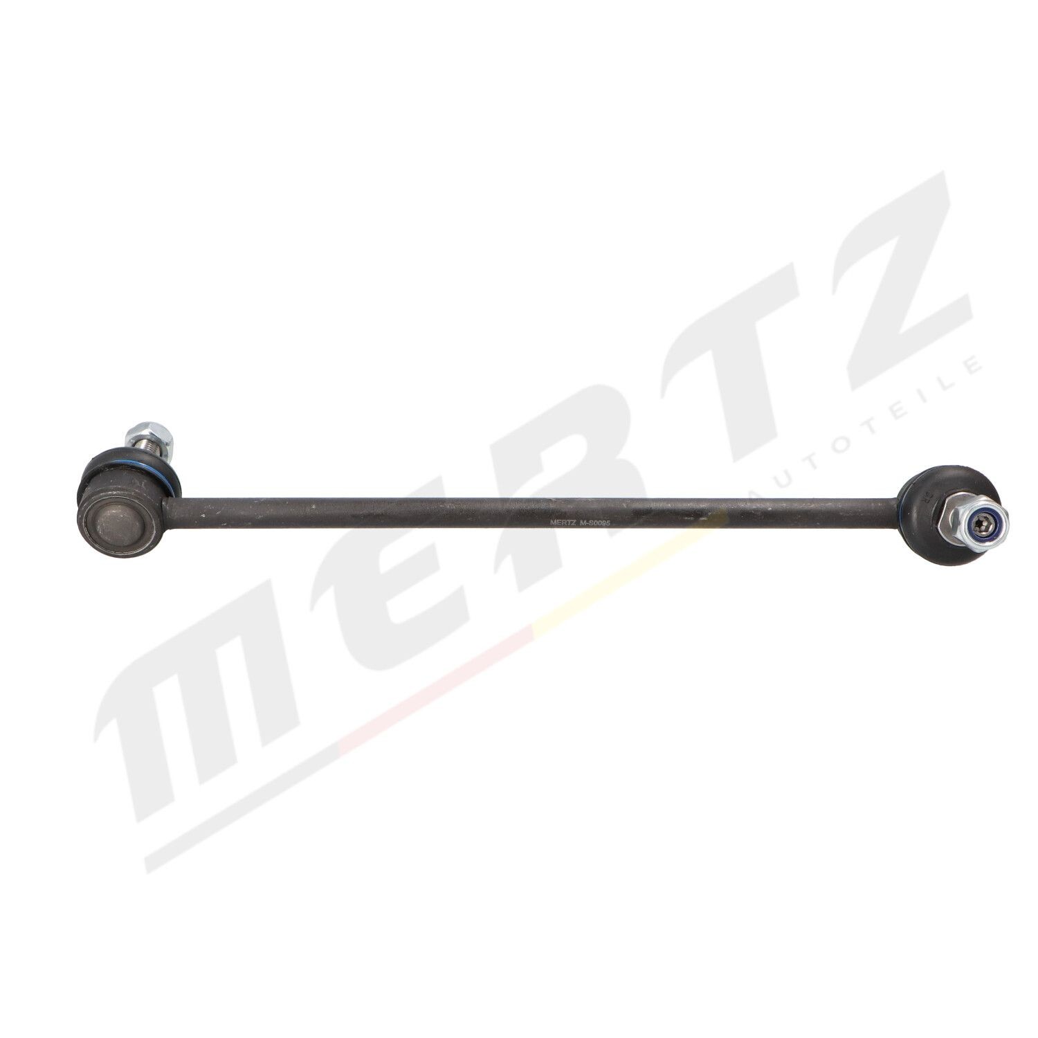 Stabilizer link MERTZ Front Axle Right, 291mm, M10x1,5 , with nut, Aluminium - M-S0095