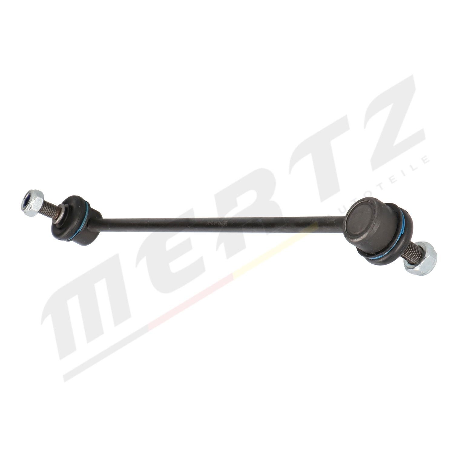 Stabilizer bar link MERTZ Front Axle Left, Front Axle Right, 300mm, M10x1,25 , with nut, Steel - M-S0531
