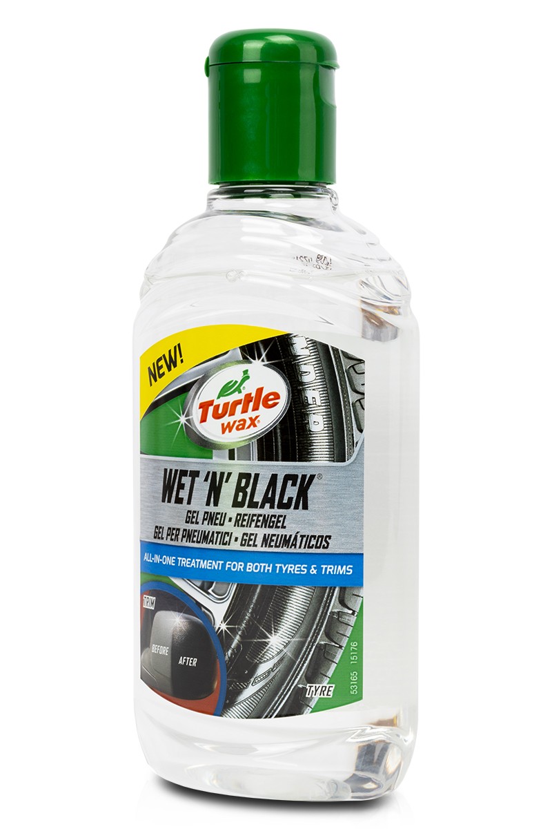TURTLEWAX Wet 'N' Black, Tyre & Trim 53165 Motor cleaner Bottle, Capacity: 300ml