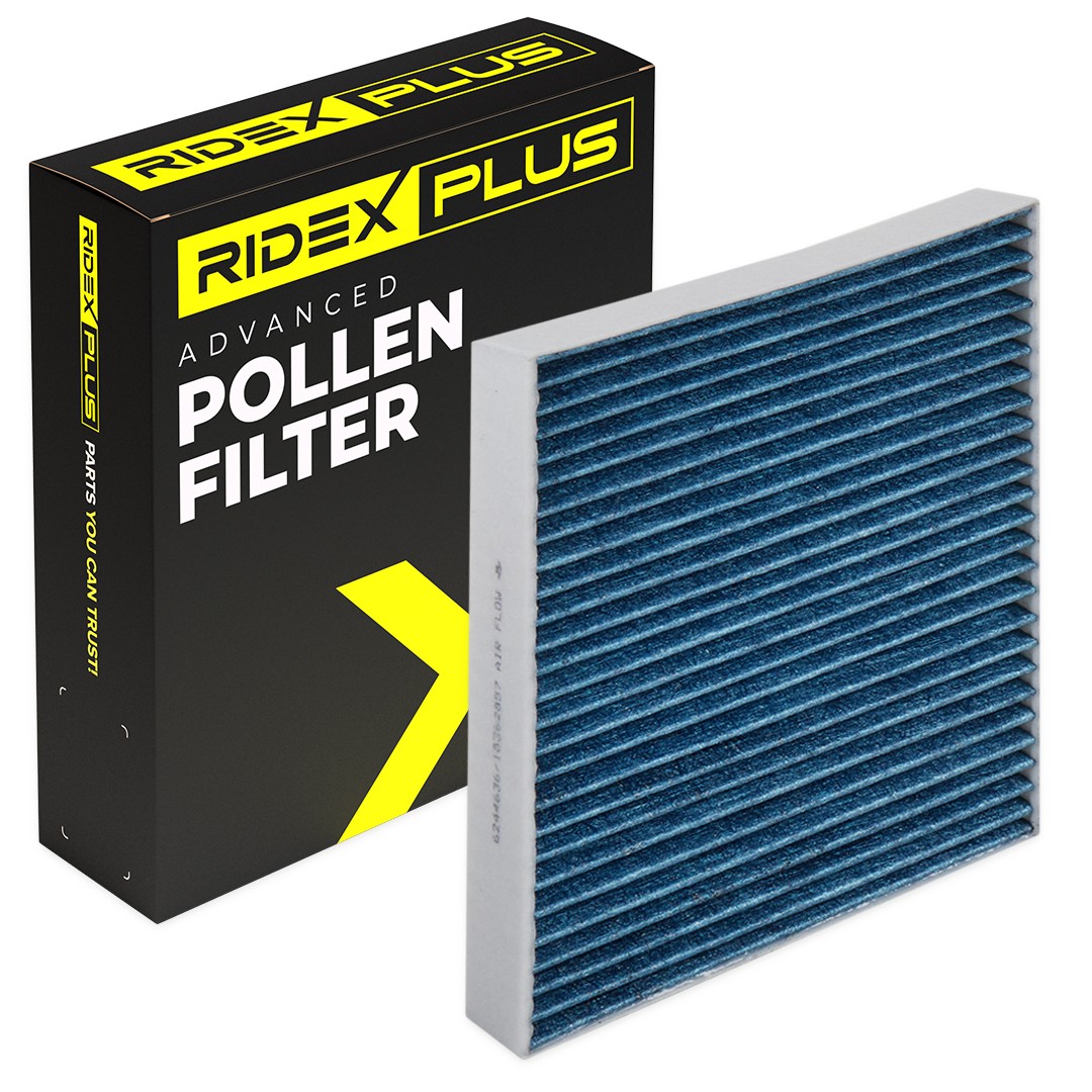 RIDEX PLUS 424I0488P Filtro aria abitacolo con effetto antiallergico, con effetto antibatterico, Filtro al carbone attivo, Filtro per polveri fini (PM 2.5) BMW Serie 4 2016 di qualità originale