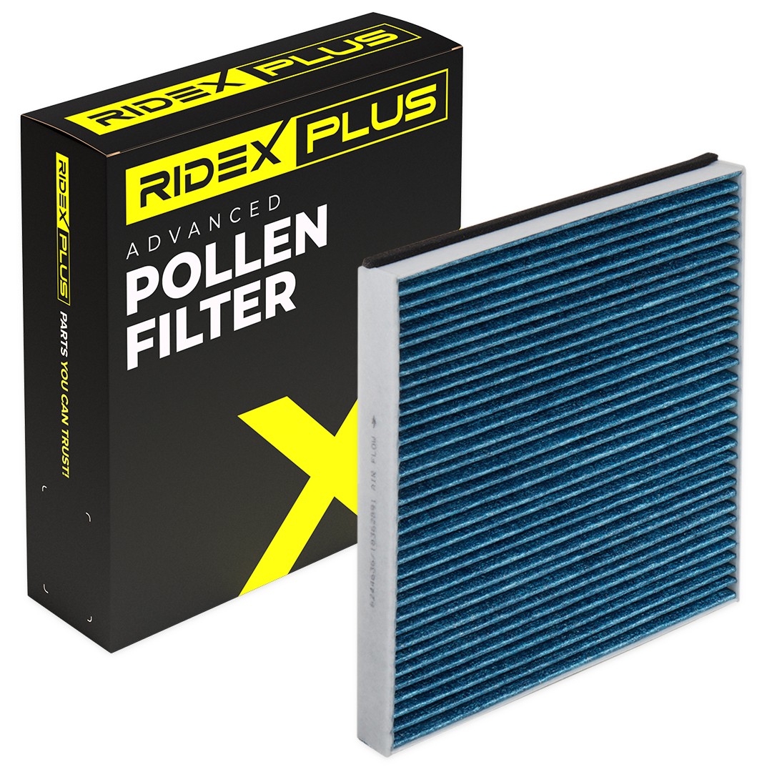 424I0502P RIDEX PLUS Pollen filter IVECO Activated Carbon Filter, with anti-allergic effect, with antibacterial action, 255 mm x 200 mm x 35 mm