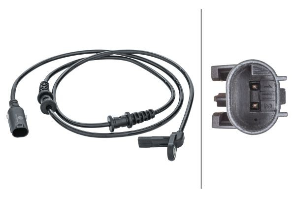HELLA Front Axle, Active sensor, 2-pin connector, 1065mm Number of pins: 2-pin connector Sensor, wheel speed 6PU 012 679-951 buy