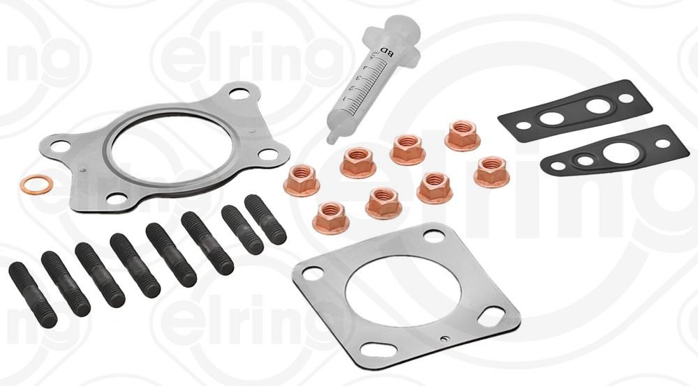 034.450 ELRING Mounting kit, charger MAZDA with gaskets/seals, with bolts/screws