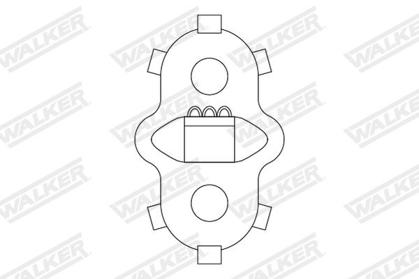 WALKER 82786 DACIA Rubber strip, exhaust system in original quality