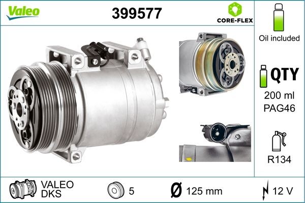 VALEO 399577 Air conditioning compressor 3M5H 19D629 MJ