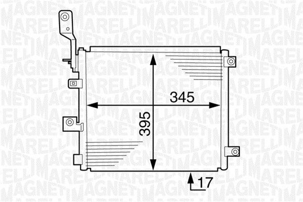BC614 MAGNETI MARELLI Condenser, air conditioning 350203614000 buy
