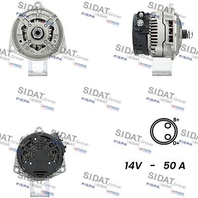 SIDAT A12BH0766A2 BMW Motorroller Lichtmaschine 12V, 50A
