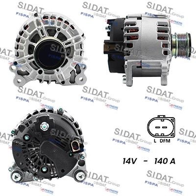 SIDAT 12V, 140A, B+ M8, Ø 56 mm Generator A12VA0005A2 buy