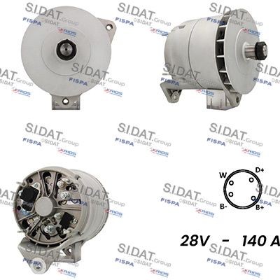 SIDAT 24V, 140A, B+ M8 Lichtmaschine A24BH0037A2 kaufen