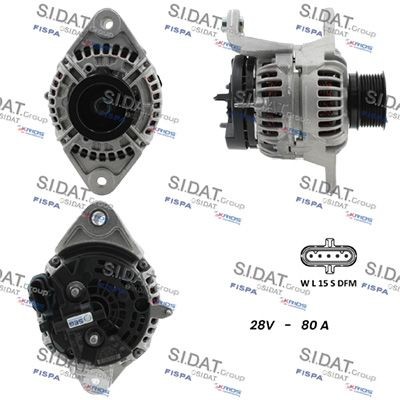 SIDAT A24BH0083 Lichtmaschine für VOLVO FH LKW in Original Qualität
