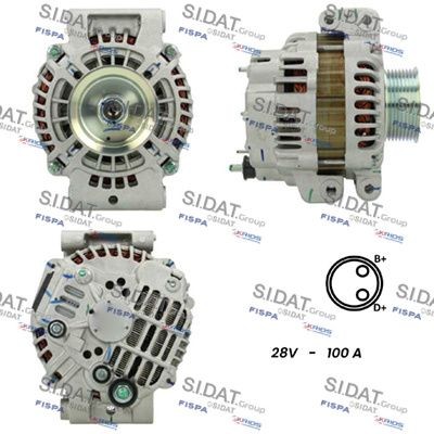 SIDAT A24MH0110 Lichtmaschine für SCANIA L,P,G,R,S - series LKW in Original Qualität