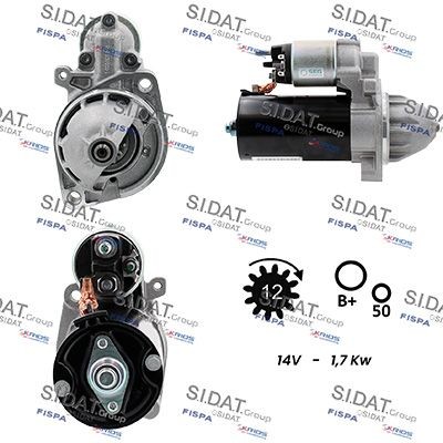 SIDAT S12BH0060A2 Starter motor A 006 151 46 01 80