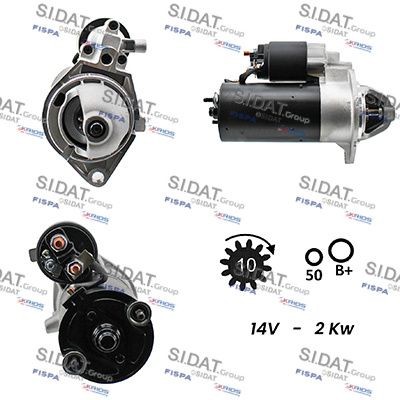 SIDAT S12BH0066A2 Starter motor 6 202 009