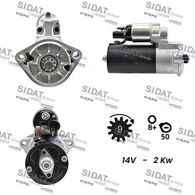 SIDAT S12BH0073A2 Starter motor 646.151.01.01