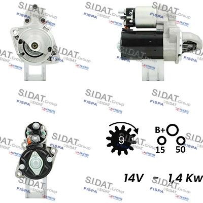 SIDAT S12BH0089A2 Starter motor 12-41-2-354-693