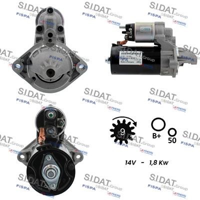 SIDAT S12BH0090A2 Starter motor 12417798036