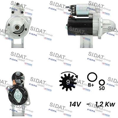 SIDAT S12BH0091A2 Starter motor 1241 7523 450