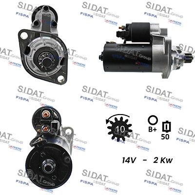 SIDAT S12BH0127A2 Starter motor 02M 911 023 F