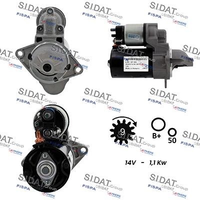 SIDAT S12BH0128A2 Starter motor S114-907A