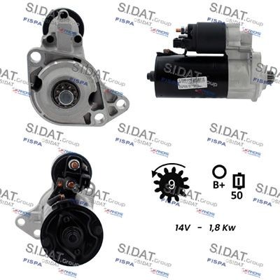 SIDAT S12BH0142A2 Starter motor 1012221
