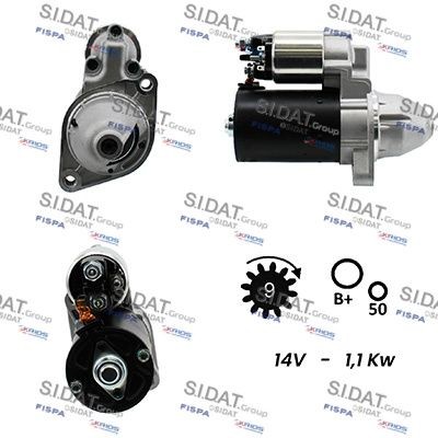 SIDAT S12BH0148A2 Starter motor A 005 151 26 01