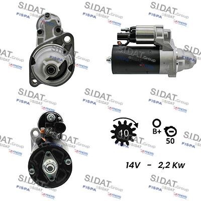 SIDAT S12BH0169 Starter motor 059 911 023Q