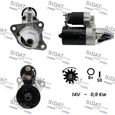 SIDAT S12BH0256A2 Starter motor AUU1595