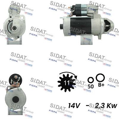 SIDAT S12BH0266A2 Starter motor 90 02 904 386