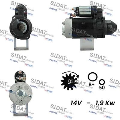 SIDAT S12BH0267A2 Starter motor 1164414