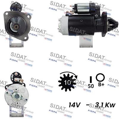 SIDAT S12BH0282A2 Starter motor 3918688