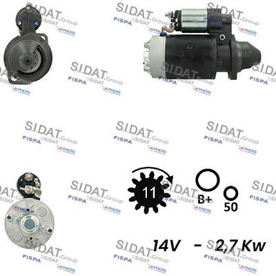 SIDAT S12BH0287A2 Starter motor 2961928