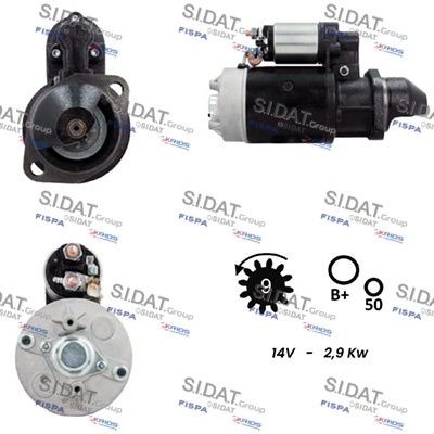 SIDAT S12BH0302A2 Starter motor 5126201-7210