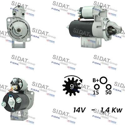 SIDAT S12BH0341A2 Starter motor 12 41 1 720 643