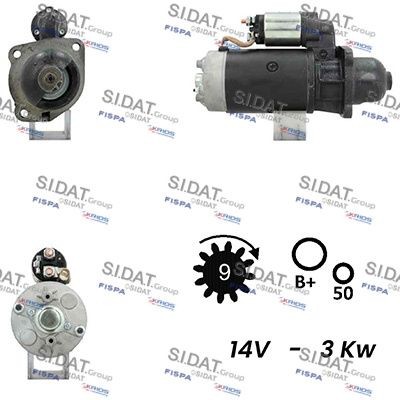 SIDAT S12BH0362A2 Starter motor 117-9318