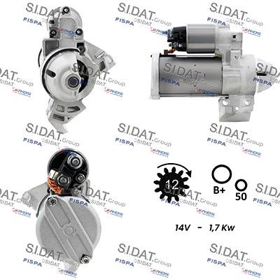 SIDAT S12BH0432A2 Starter motor 12-41-8-583-451
